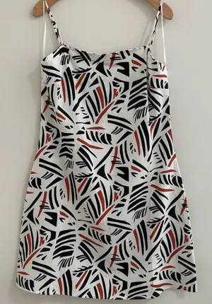 NWT Francesca’s Linen Blend Print Mini Dress - L thumbnail 8