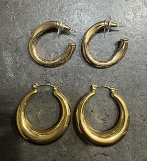 Chunky hoops Gold thumbnail 1