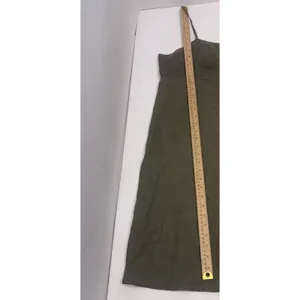 Abercrombie Fitch Vintage Y2K 90s Layering Babydoll Linen Military Green Dress M thumbnail 11