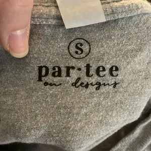 🎉4 for $20 Par•tee on design baseball tee, Small Gray thumbnail 5