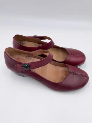 Taos Samba Mary Jane Shoes Women's Size 7 Deep Burgundy Red Low Heel Closed Toe thumbnail 3