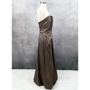 Davids Bridal Strapless Dress Womens Size 10 Brown Bridesmaid‎ Prom Dressy Gala thumbnail 2