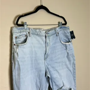 Abercrombie & Fitch The 90’s straight ultra high rise‎ jeans Size 18 Short NWT thumbnail 3