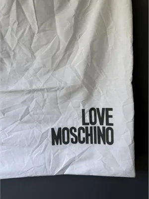 Love Moschino White Drawstring Dust Bag Pouch thumbnail 2