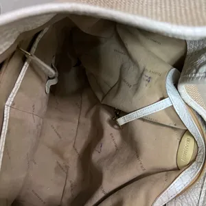 🤍 Brahmin Croc Embossed Leather & Woven Shoulder Bag Ivory 🤍✨ thumbnail 10