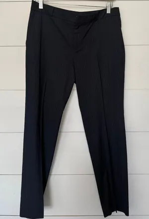 Banana Republic Women’s 6S Navy Striped Dress Pants Career Office Core thumbnail 1