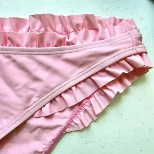 Pink‎ Ruffles Bikini Bottom Swimwear Size Large thumbnail 4