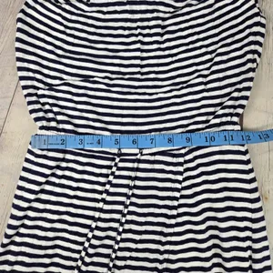 Cabi 5105 Navy White Boat Striped Sleeveless Maxi Dress XS Faux Wrap Nautical thumbnail 9
