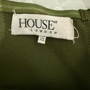 House of CB Elegant Olive Green Bodycon Dress thumbnail 3
