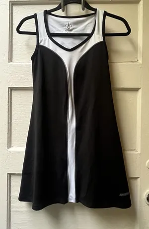 Balle De Match Tennis Dress Size S Black Athletic Sleeveless Knit Fitness USA thumbnail 1
