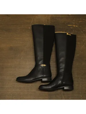 NWT Michael Michael Kors Finley Knee-High Riding Boots 40F1FIFBEL Black 7M thumbnail 7
