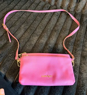 Nanette Lepore Hot Pink Pebbled Leather Crossbody thumbnail 1