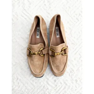 BiBi Lou Zagreb Beige Suede Horsebit Loafers Quiet Luxury Old Money Preppy Chic thumbnail 3
