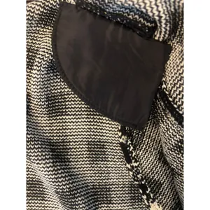 Liz Baker Cardigan L Black White Gingham Check Gold‎ Button Retro Dark Academia thumbnail 7
