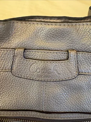 Coach Gray Leather Hand Bag Purse thumbnail 6