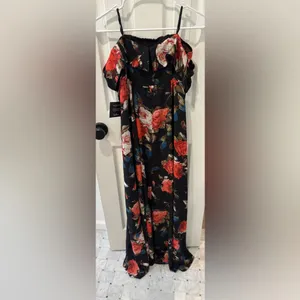 Lulu's Off the Shoulder Floral Maxi Dress thumbnail 9