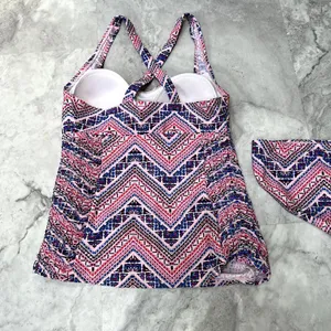 Beach Bump Motherhood‎ Maternity Women’s 2 piece Tankini Swimsuit Size Small S thumbnail 7