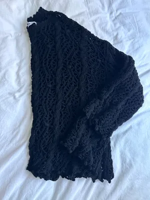 Zara Oversized Crochet Knit Sweater thumbnail 2