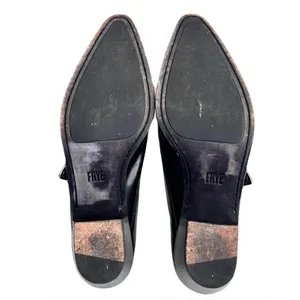 Frye Black Leather ‘Ellen Buckle Monk’ Short Western Ankle Boots, Size 8 thumbnail 7