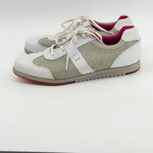 FootJoy Casual Collection Womens Golf Shoes 8 M White Gray Pink 97717‎ thumbnail 4