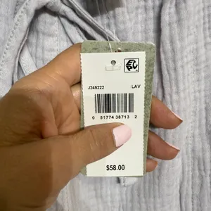 J. Valdi Lavender Cotton Swim Cover-Up Pants Sz XL NWT thumbnail 8