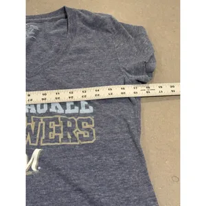 Soft As A Grape Milwaukee‎ Brewers V Neck T Shirt Women's Size Large Blue thumbnail 4
