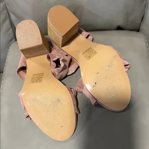 Mi.iM Blush Suede Ruffle Heels Pink Size 6.5 thumbnail 5
