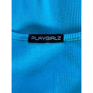 Vintage ‘00s Playgirlz Aqua Blue Rhinestone Cowgirl Stretchy Ribbed Tank Top thumbnail 6