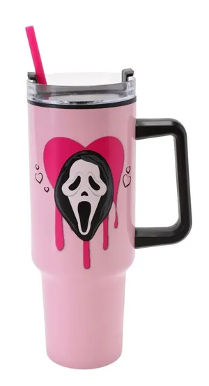Pink Ghost face tumbler 40 oz New with tags thumbnail 1