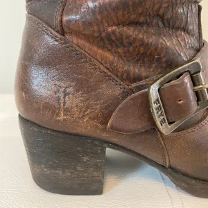 Frye Brown Midi Height Ankle Boots Size 6.5 thumbnail 7