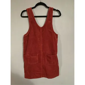 Blue Spice Corduroy Overall Mini Dress Size Small thumbnail 2