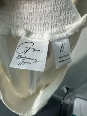 Goa White Wide Leg White Pants Size Medium EUC thumbnail 8