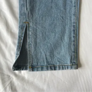 PrettyLittleThing Ripped Waistband High Waist Split Hem Jeans, Size 2 Tall, NWOT thumbnail 10