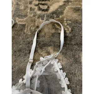Etam White Sheer White Floral Bralette Sz S NEW thumbnail 4