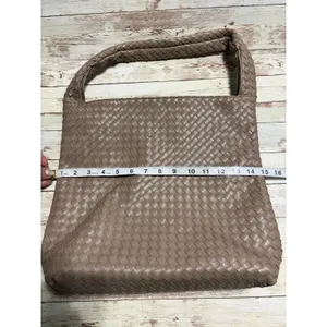 Source Unknown Woven Shoulder Bag Purse Taupe Neutral Spring Trendy thumbnail 5