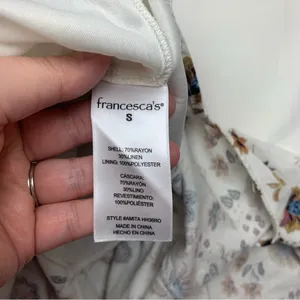 Audrey Parks x Francescas size small floral ivory midi dress cottage romantic bo thumbnail 9