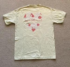 Comfort Colors Big & Little Reveal Rose Flower Heart T-Shirt Texas Bluebonnets M thumbnail 1