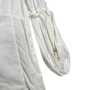 Free People Dress Womens XS White V-Neck Balloon Sleeve Mini Tassel Summer Boho thumbnail 12