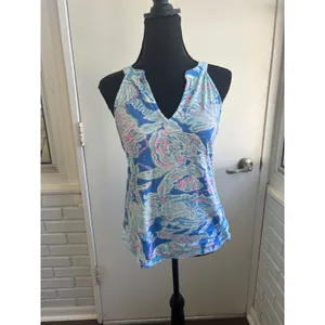 Lilly Pulitzer Arya Tank Top Small preppy Coastal resortwear maximalist‎ layered thumbnail 2
