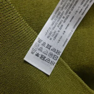 ZARA Squared Mini Babydoll Dress Puff Sleeves Solid Olive Green Knit Small thumbnail 14