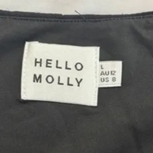 Hello‎ Molly Black V-Neck Sleeveless Mini Dress Gathered Bust Size 8 thumbnail 4