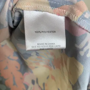Modcloth Bright Floral Tie Neck Blouse Sz Medium thumbnail 8