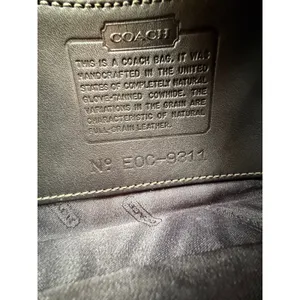 Vintage Coach 9311 Demi Baguette Dark Brown Leather Shoulder Bag USA Made thumbnail 6