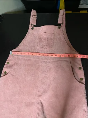 SHEIN Dusty Rose Corduroy Overalls thumbnail 3