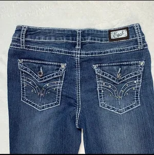 Earl Jean blue embellished bootcut low rise size 5 womens thumbnail 11