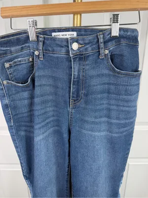 Marc New York Size 10 High Rise Flare Jeans Medium Wash Denim thumbnail 3