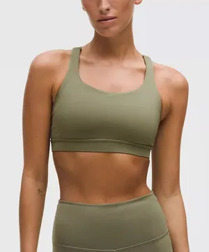 Lululemon Energy Bra Luxtreme sports bra Size 6 mustard yellow color thumbnail 1