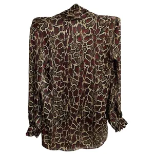 ZARA WMN'S Animal Print‎ Shirt Flowy V-neck Top Blouse S NWOT thumbnail 10