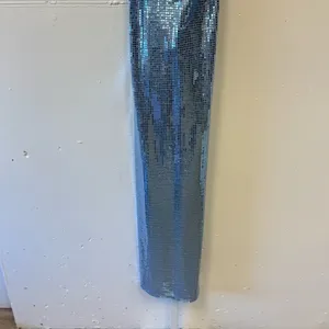 NWT Hosbjerg Sequin‎ Melina Halter Bodycon Midi Dress Winter Sky Blue XS Stretch thumbnail 6
