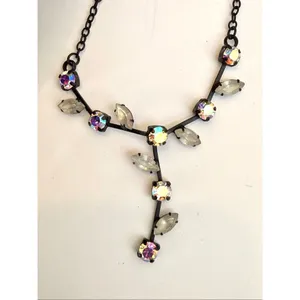 Black Metal Aurora Borealis Y-Necklace thumbnail 8